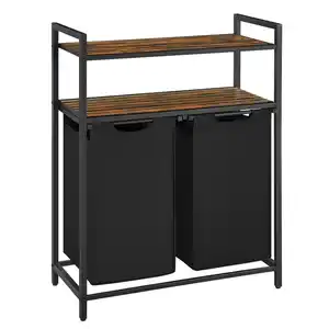 WÄSCHEKORB BLH211B01, Braun, Schwarz