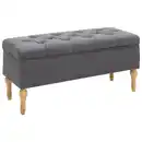 Bild 1 von Mid.you Hockerbank, Grau, Schwarz, Holz, Textil, Birke, Kiefer, massiv, Sperrholz, 1-Sitzer, 108x45x43 cm, Abstellfläche, Esszimmer, Bänke, Sitzbänke