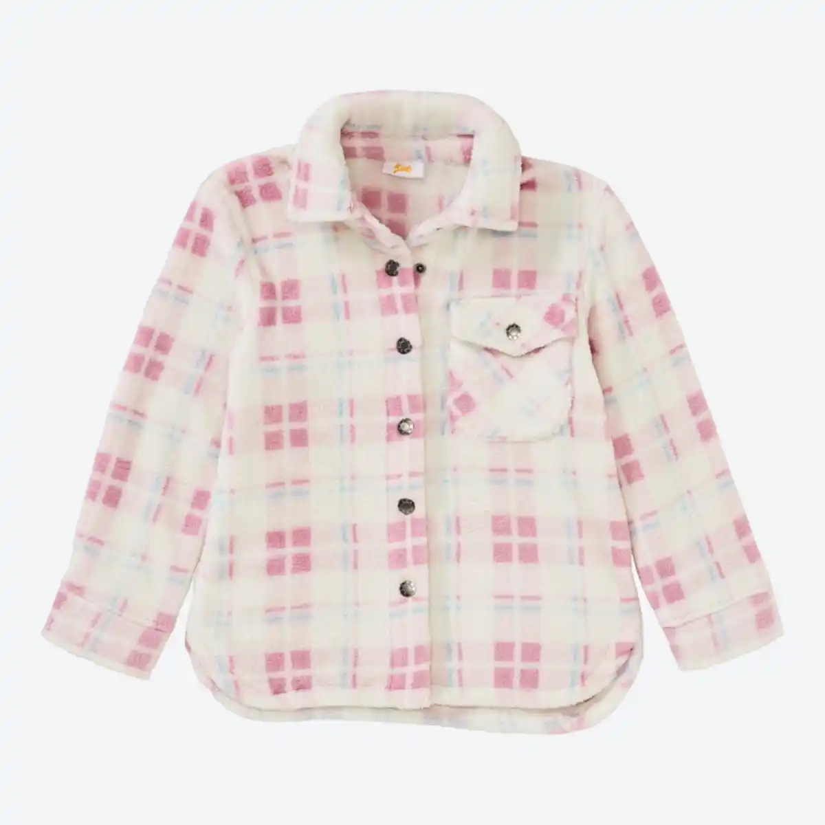 Bild 2 von Kinder-Mädchen-Coralfleece-Jacke mit Knöpfen