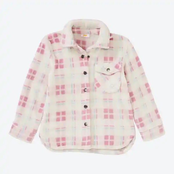 Bild 2 von Kinder-Mädchen-Coralfleece-Jacke mit Knöpfen