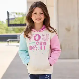 Kinder-Mädchen-Hoodie mit Känguru-Tasche