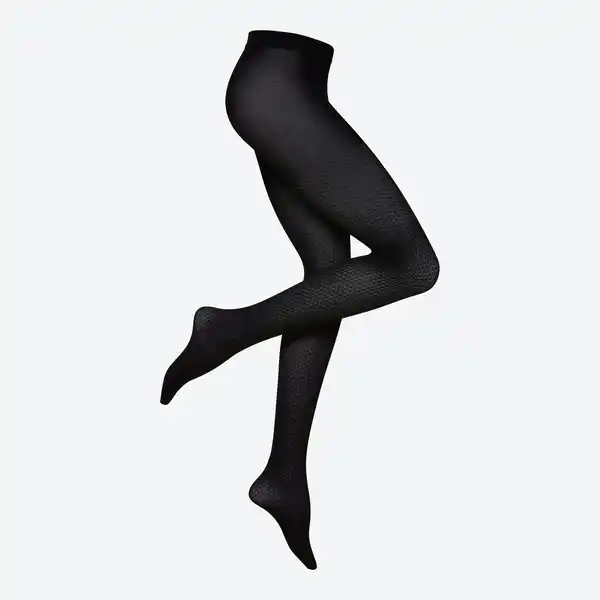 Bild 1 von Damen-Strickstrumpfhose mit Dreiecksmuster
