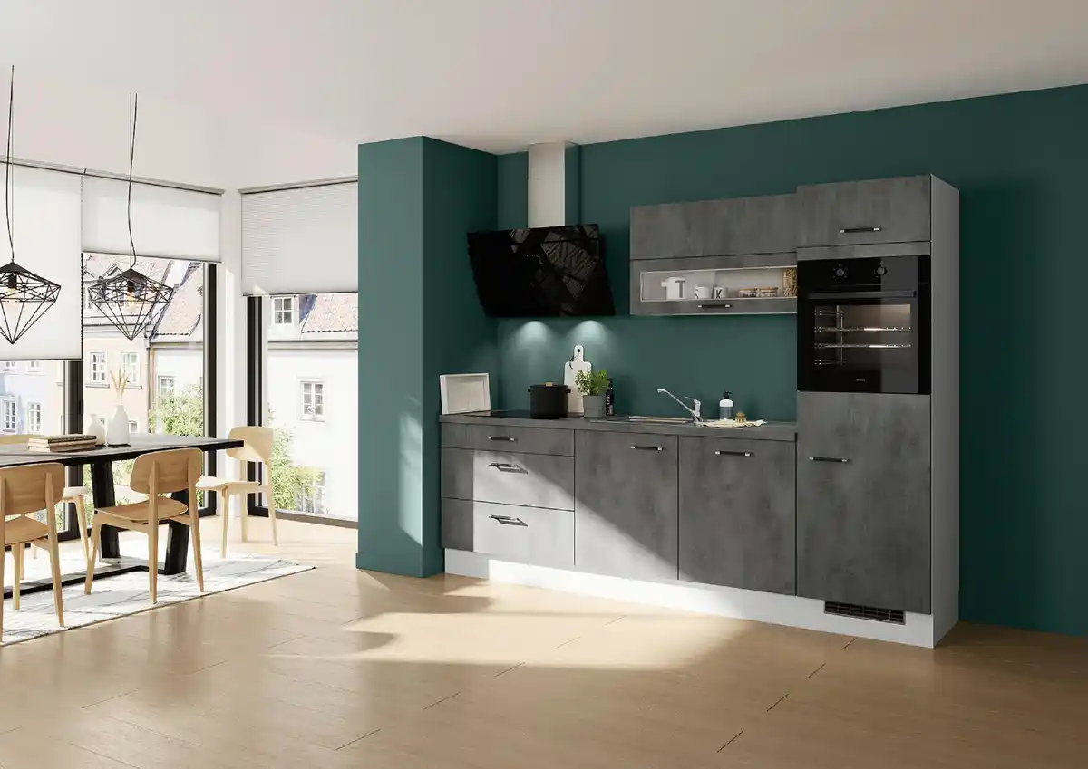 Bild 1 von Küchenblock IKZ mit Geräten ca. 270 cm Grau, Grau