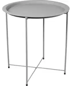 Beistelltisch aus Metall, grau