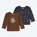 Bild 1 von Baby-Jungen-Langarmshirts mit Druck, 2er-Pack