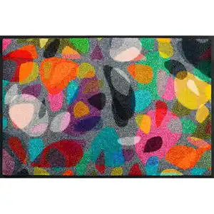 wash+dry FUßMATTE Reodiva, Mehrfarbig, Textil, Abstraktes, rechteckig, 50x75 cm, Oeko-Tex® Standard 100, rutschfest, lichtunempfindlich, für Fußbodenheizung geeignet, Teppiche & Böden, Fuß & St
