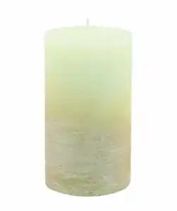 Rustikkerze Metallic, creme