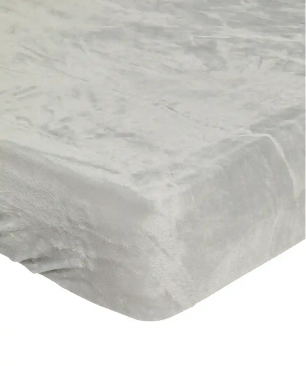 Bild 1 von Fleece-Spannbettlaken, hellgrau