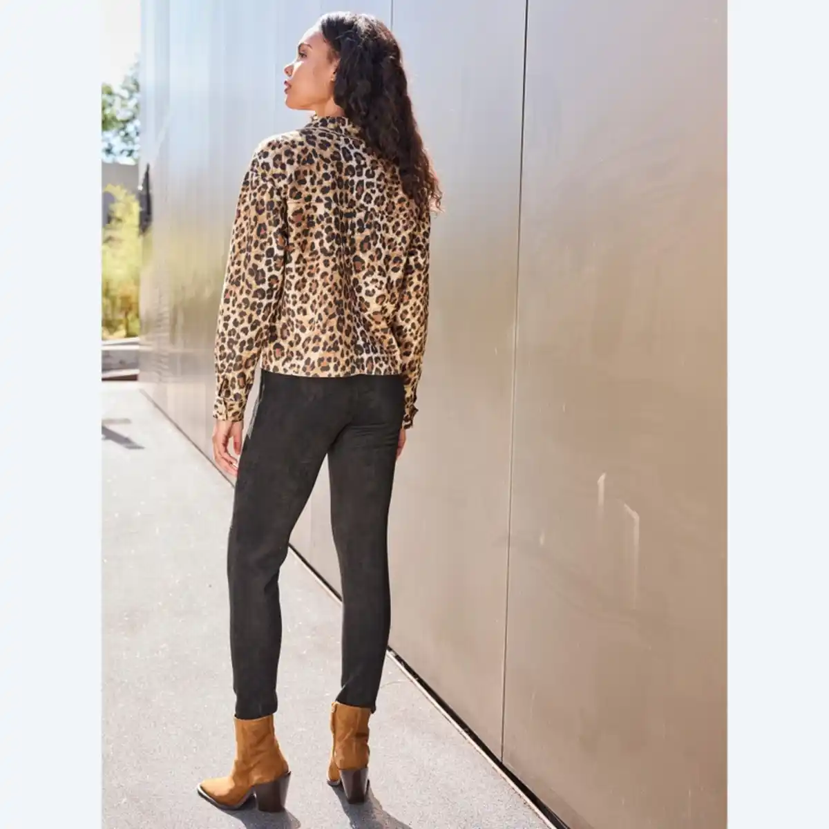 Bild 4 von Damen-Leggings in Velour-Optik