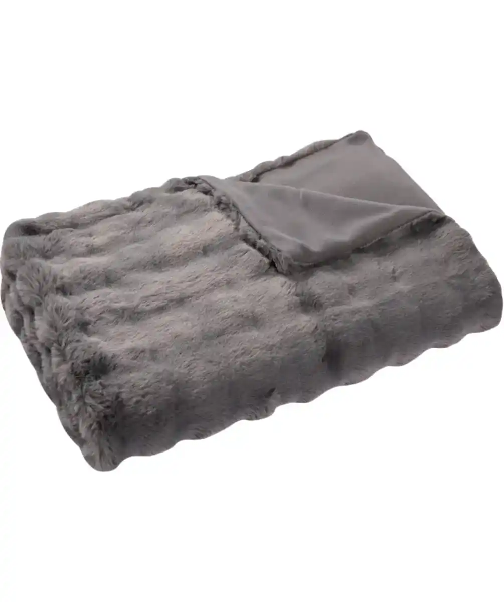 Bild 1 von Wohndecke aus Kunstfell, dunkelgrau