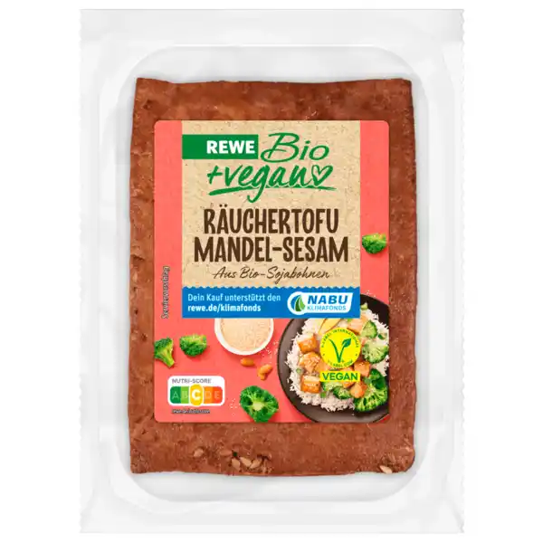 Bild 1 von REWE Bio + vegan Räuchertofu Mandel-Sesam 200g