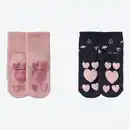 Bild 2 von Baby-Mädchen-ABS-Socken mit Reh-Motiven, 2er-Pack