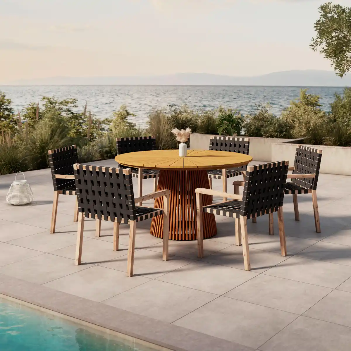 Bild 1 von Gartensessel-Set 2-er Set Lauria Schwarz Holz/Textil, Schwarz