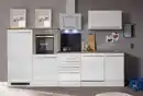 Bild 1 von Küchenblock Premium m. Geräten Weiß/Eiche ca. 290 cm, Weiß, Eichefarben