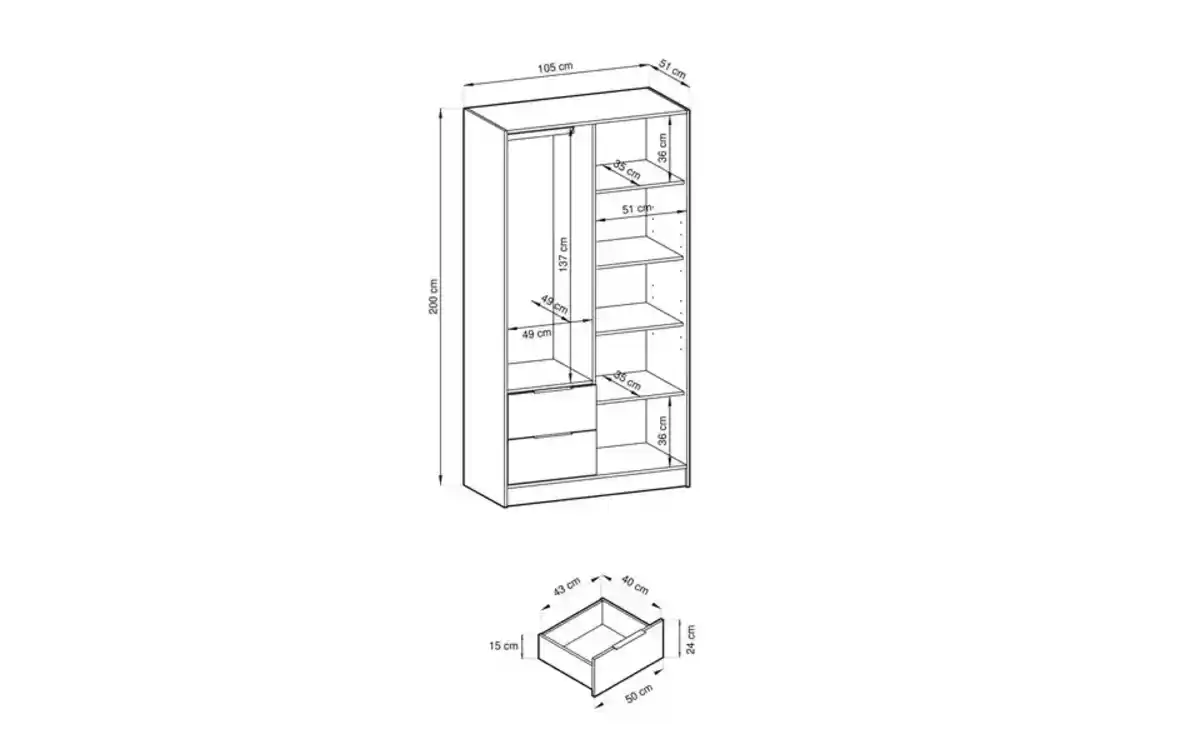 Bild 4 von Drehtürenschrank Nelly