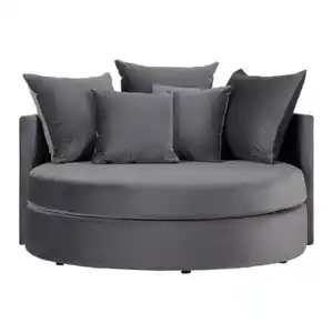 Sofa Elena Grau Samt, Grau