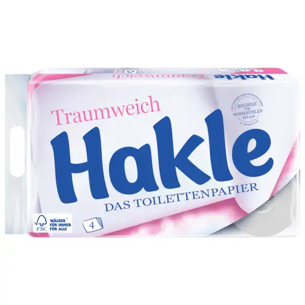Bild 1 von Hakle Traumweich Toilettenpapier 4-lagig 8x130 Blatt