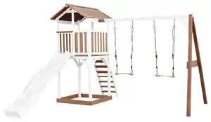 SPIELTURM A025.122.91, Braun, Weiß