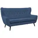 Bild 1 von Stylife 3-Sitzer-Sofa Skagen, Blau, Textil, massiv, 187x101x95 cm, Typenauswahl, Fußauswahl, Stoffauswahl, Hocker erhältlich, Rücken echt, Armteil links, rechts, Wohnzimmer, Sofas & Couches, Sofas