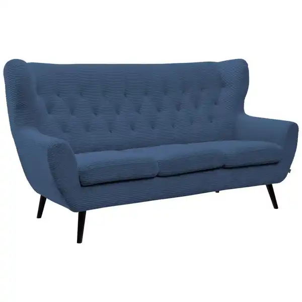 Bild 1 von Stylife 3-Sitzer-Sofa Skagen, Blau, Textil, massiv, 187x101x95 cm, Typenauswahl, Fußauswahl, Stoffauswahl, Hocker erhältlich, Rücken echt, Armteil links, rechts, Wohnzimmer, Sofas & Couches, Sofas