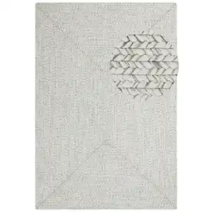 Xxxl Outdoorteppich Braided, Creme, Mehrfarbig, Kunststoff, Uni, rechteckig, 120x170 cm, für Fußbodenheizung geeignet, in verschiedenen Größen erhältlich, stuhlrollengeeignet, pflegeleicht, stra