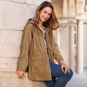 Damen-Jacke in Antiklederoptik