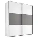 Bild 1 von Moderano Schwebetürenschrank, Weiß, Hellgrau, Holzwerkstoff, 4 Fächer, 2 Schubladen, 188x222 cm, Goldenes M, BQ - Bündnis für Qualität, Made in Germany, Typenauswahl, Beimöbel erhältlich, umf