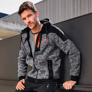 Herren-Knitfleece-Jacke mit Kapuze