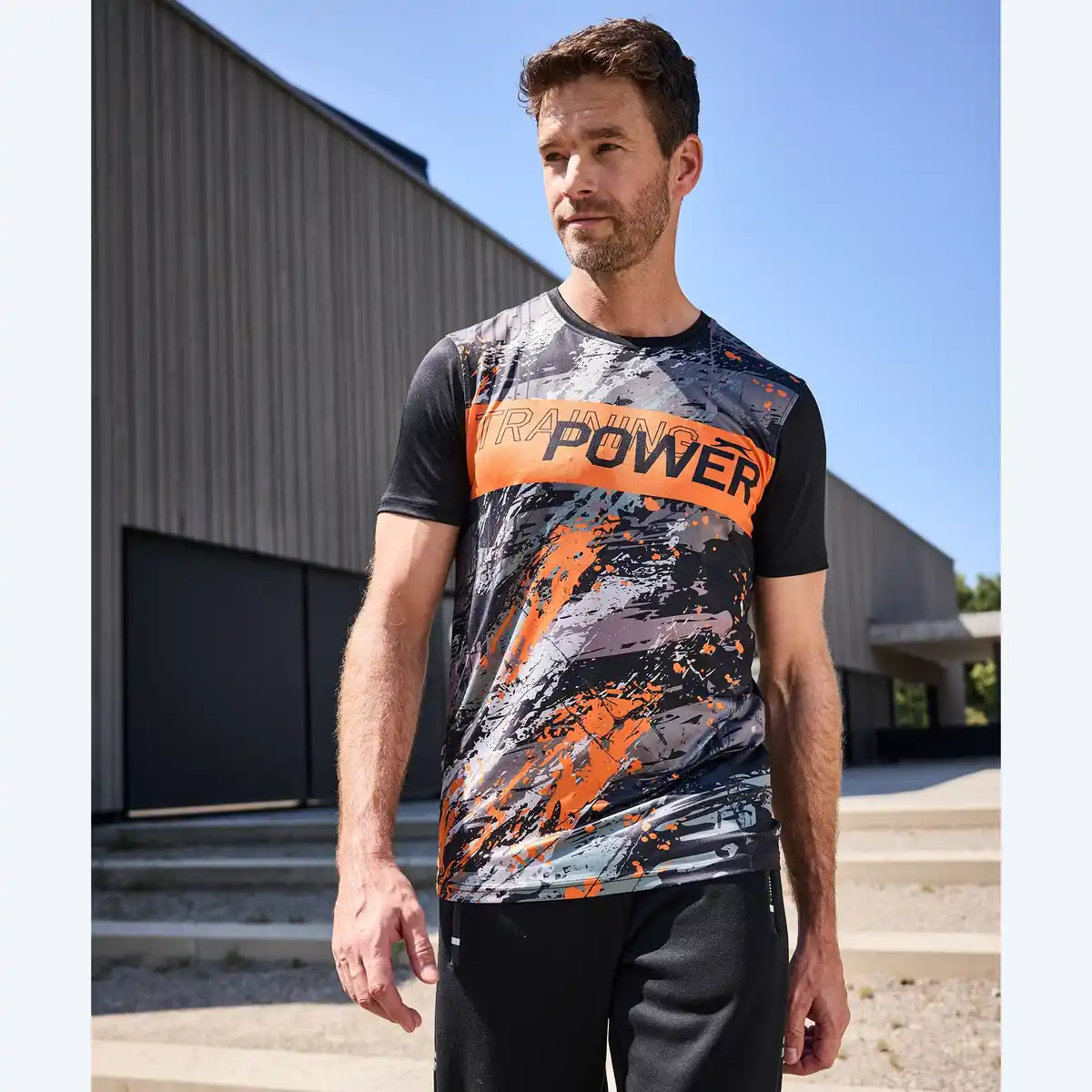 Bild 1 von Herren-Funktions-T-Shirt mit Frontaudruck