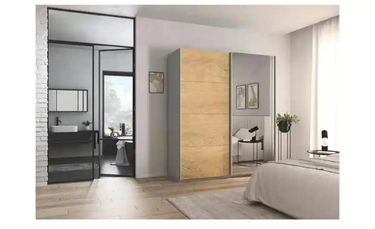 Bild 1 von Schwebetürenschrank mit Spiegel Malva Extra