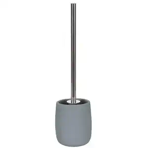 Kleine Wolke Wc-Bürstengarnitur Eclipse, Grau, Metall, 10.3x41.5 cm, Bürstenkopf abnehmbar, austauschbar, Badezimmer, WC Ausstattung, WC Bürstengarnituren