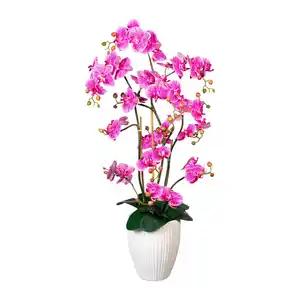 Kunstblume Orchidee, Braun, Grün, Lila