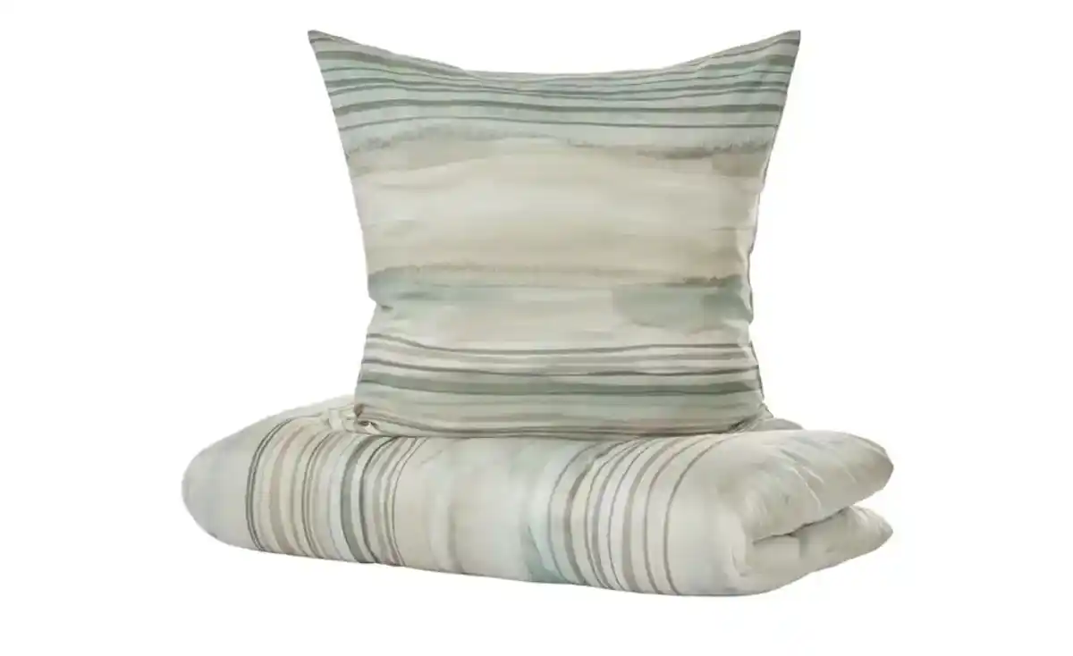 Bild 3 von Como Green Satin Wende-Bettwäsche Ombre