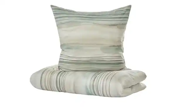 Bild 3 von Como Green Satin Wende-Bettwäsche Ombre