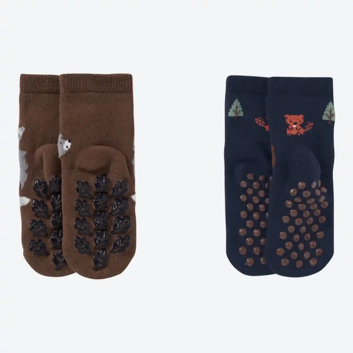 Bild 2 von Baby-Jungen-ABS-Socken Waldtier-Motiven, 2er-Pack