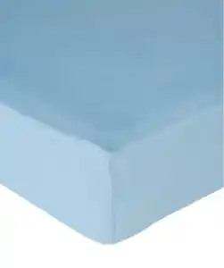 Baumwoll-Spannbettlaken, hellblau