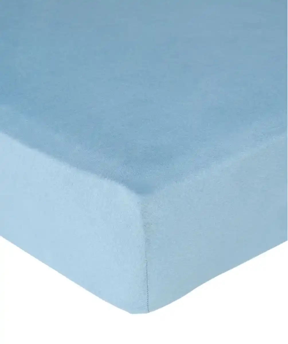 Bild 1 von Baumwoll-Spannbettlaken, hellblau