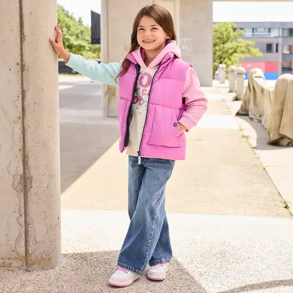 Bild 1 von Kinder-Mädchen-Jeans mit verstellbarer Bundweite