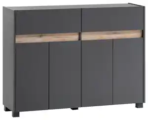 Kommode Cosmo ca.112,2x84,4x33cm Anthrazit, Anthrazit