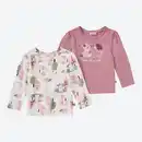 Bild 1 von Baby-Mädchen-Langarmshirts mit Druck, 2er-Pack