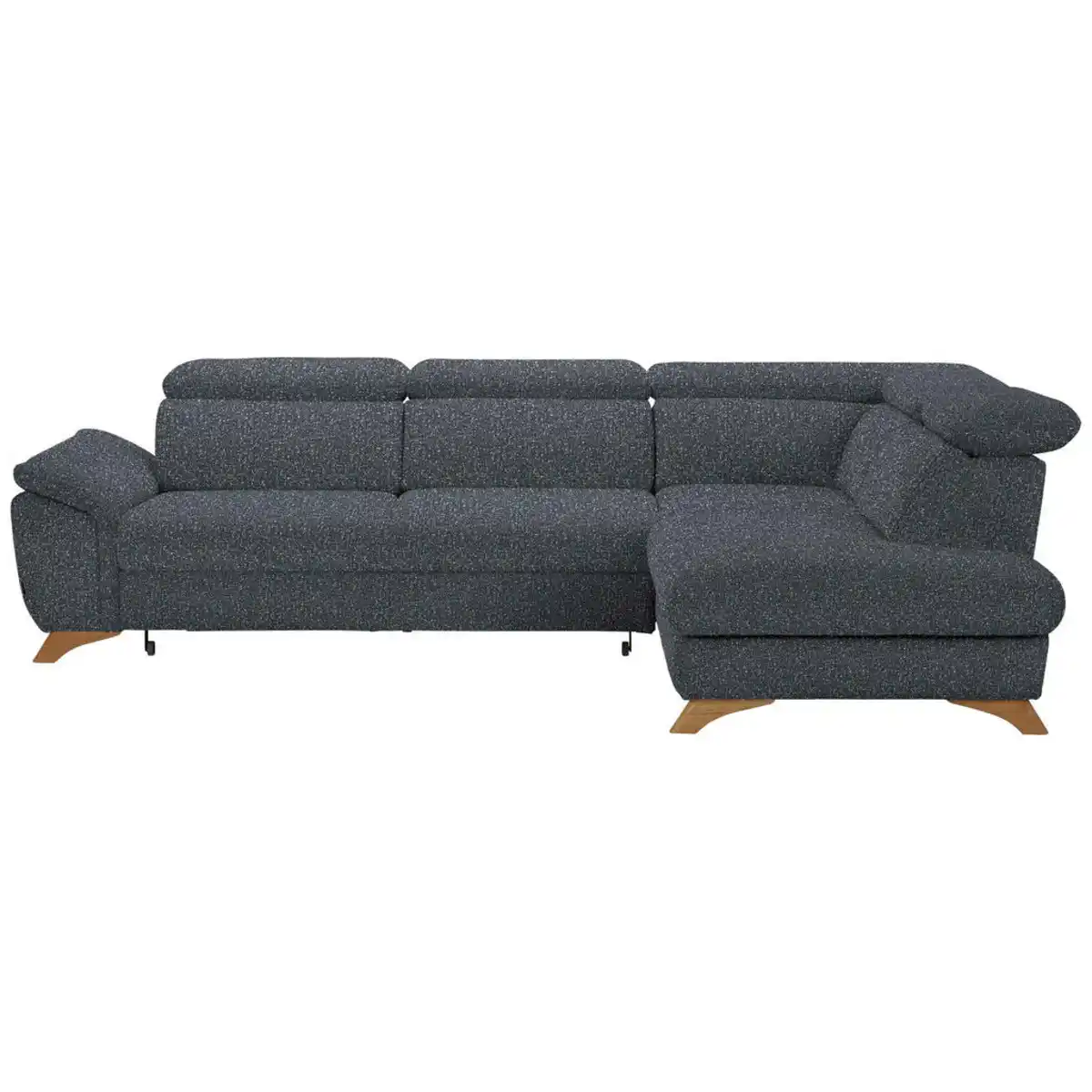 Bild 1 von Valnatura Ecksofa Mercury, Dunkelgrau, Textil, Eiche, massiv, 3-Sitzer, Ottomane rechts, L-Form, 287x212 cm, Typenauswahl, Stoffauswahl, seitenverkehrt erhältlich, Bettfunktion Rücken echt, Armteil