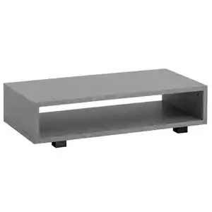 Livetastic Couchtisch, Grau, Holzwerkstoff, Betonoptik, rechteckig, eckig, 50x25x100 cm, Stauraum, offenes Fach, einfacher Aufbau, Wohnzimmer, Wohnzimmertische, Couchtische, Couchtische mit Stauraum
