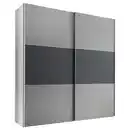 Bild 1 von Moderano Schwebetürenschrank, Anthrazit, Hellgrau, Holzwerkstoff, 4 Fächer, 2 Schubladen, 167x222x68 cm, Goldenes M, BQ - Bündnis für Qualität, Made in Germany, Typenauswahl, Beimöbel erhältli