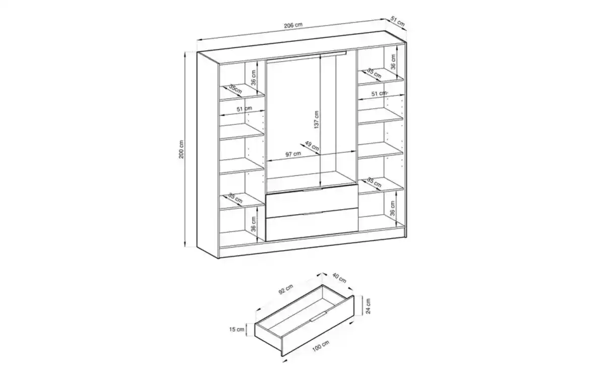 Bild 4 von Drehtürenschrank Nelly