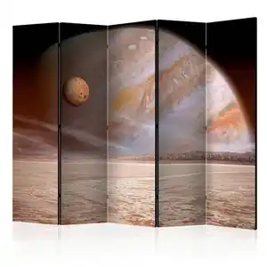 artgeist Paravent, Beige, Sahara, Holz, Textil, Kiefer, massiv, Skyline, 225x172x3 cm, Motiv auf Vorder- und Rückseite, Wohnzimmer, Raumteiler & Paravents, Paravents