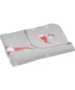 Fleecedecke Weihnachten, grau