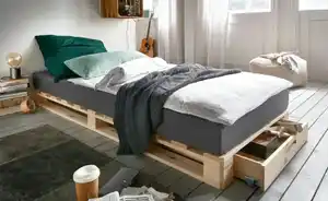 Palettenbett mit Stauraum Dallas