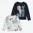 Bild 1 von Kinder-Mädchen-Langarmshirt mit hohem Baumwollanteil, 2er-Pack