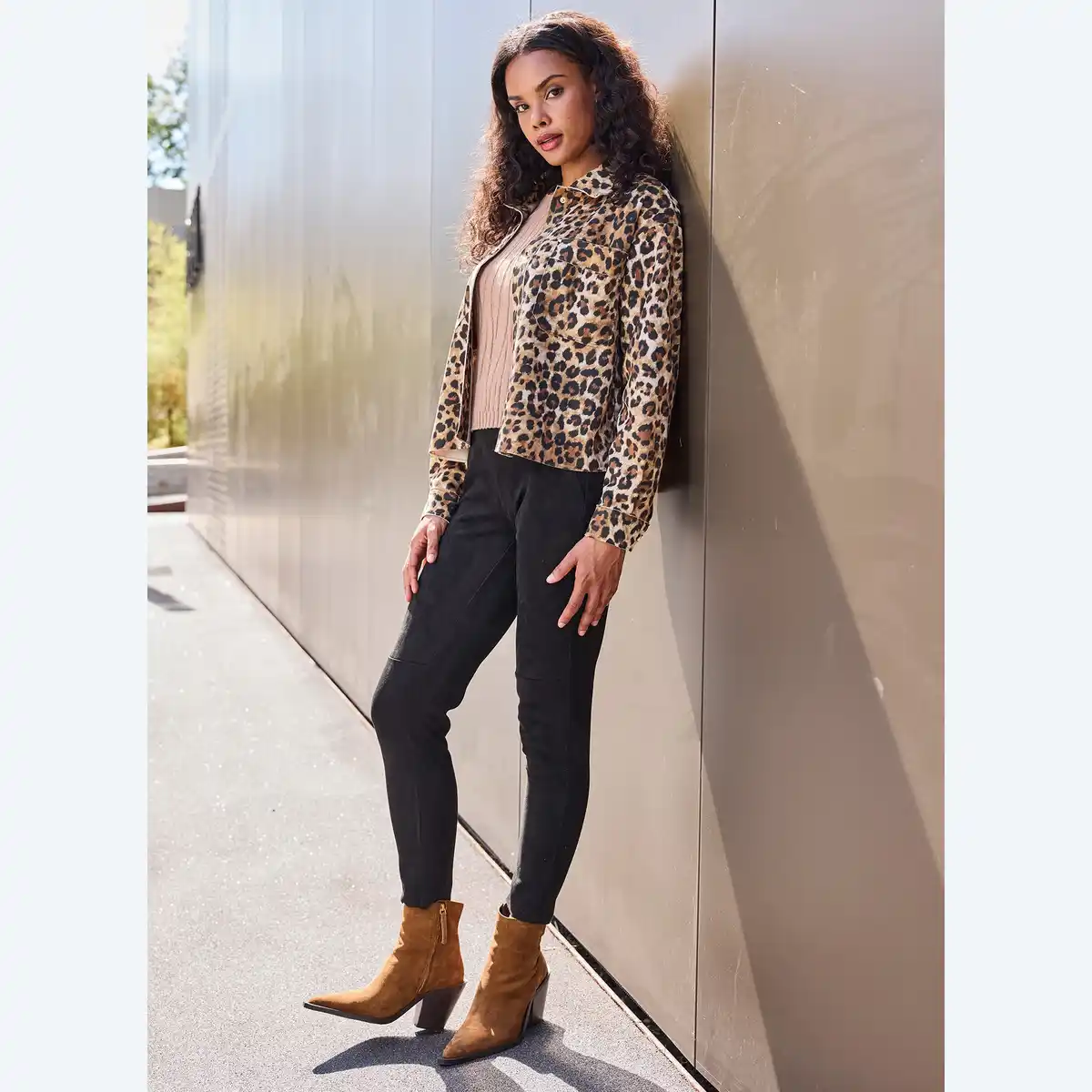 Bild 1 von Damen-Leggings in Velour-Optik