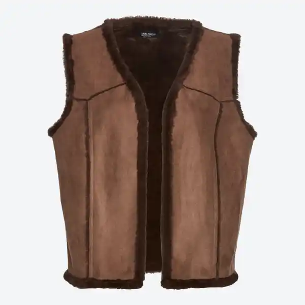 Bild 2 von Damen-Indoor-Weste mit Innenfutter aus Kunstfell